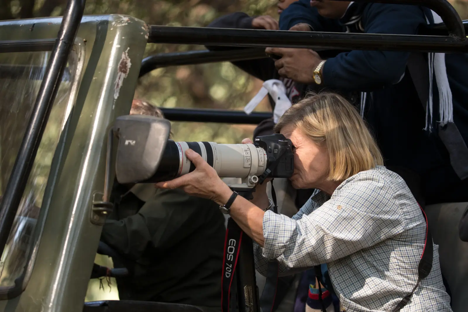 Photographer on a Gypsy safari in Ranthambore