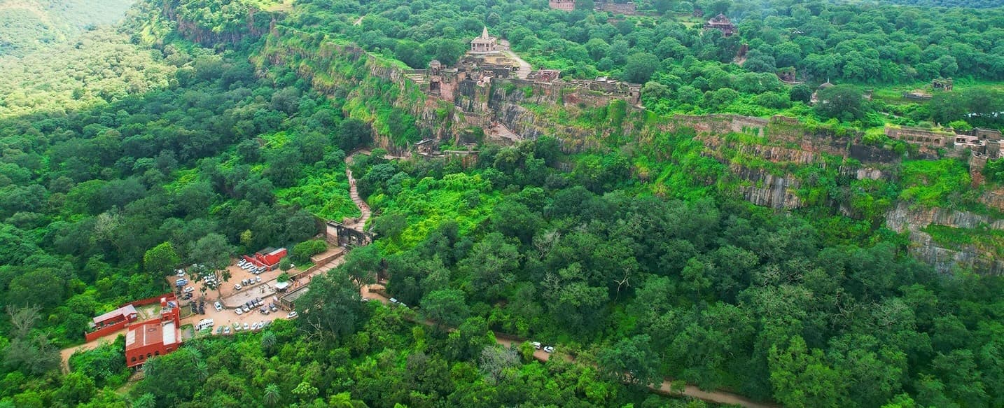 Ranthambore Fort overlooking the national park